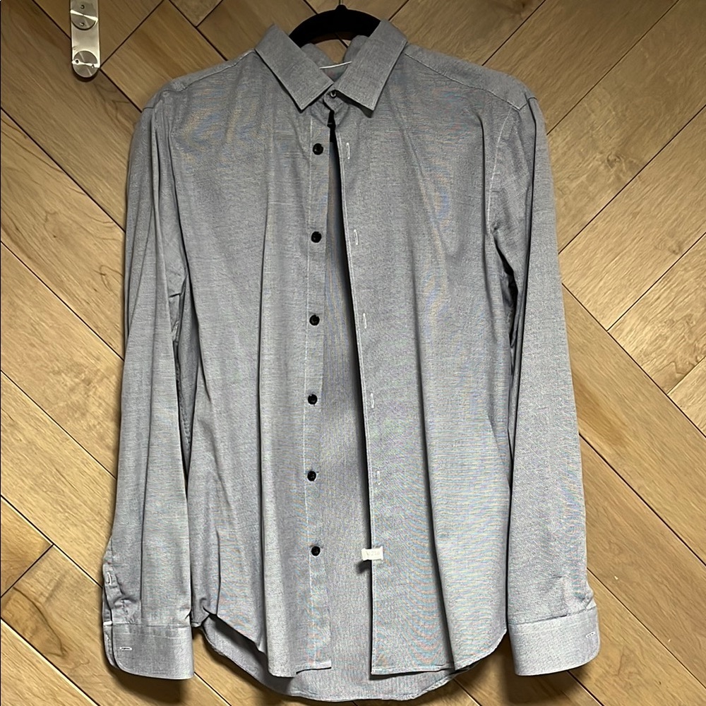 Zara Gray Dress Shirt Tailored Fit